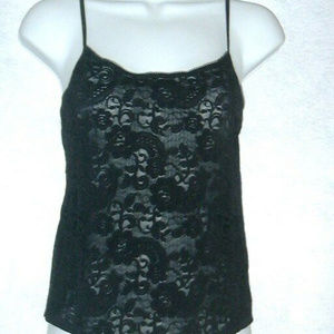 Morgan Taylor Black Stretch Camisole Top Sx M NWT